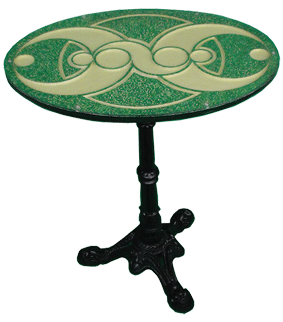 Crop circle table side view